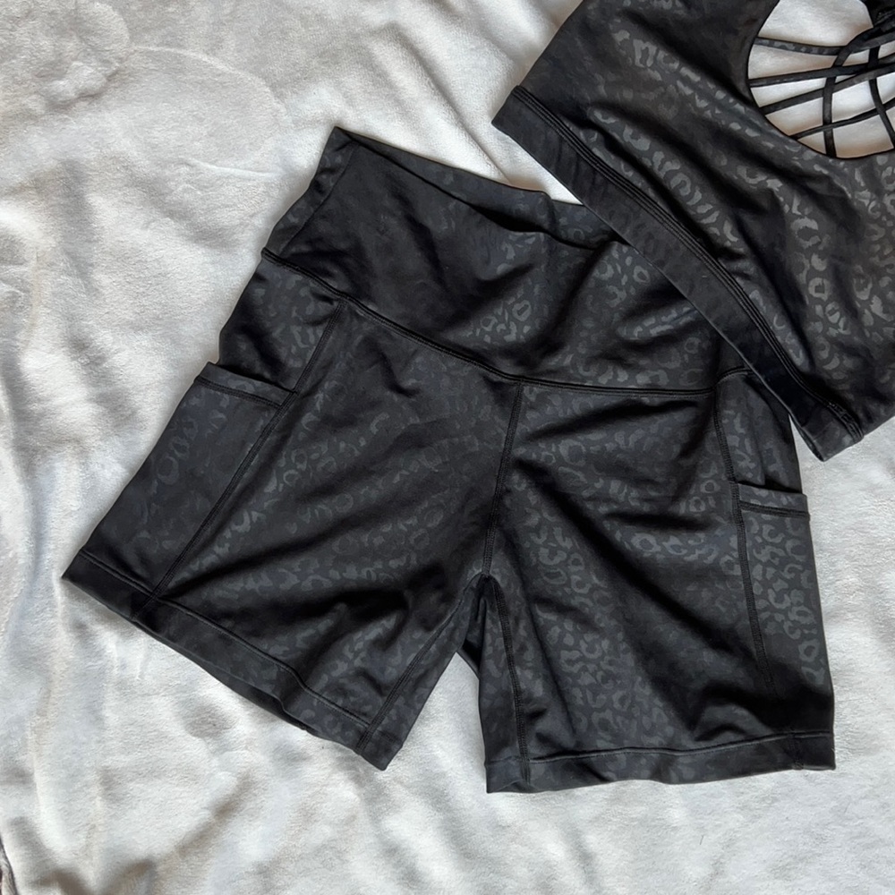 CVG 5” Black Leopard shorts